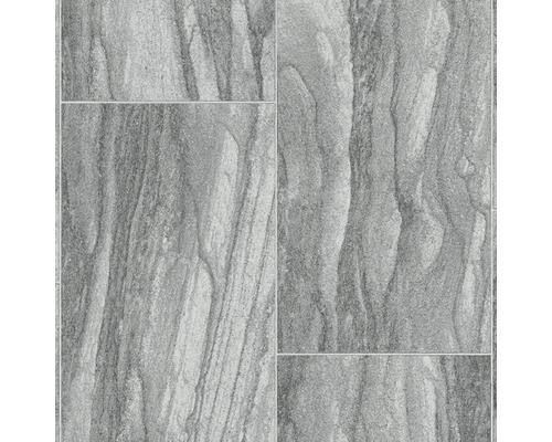 PVC podlaha Ultimate Surfaces 2,8/0,35 sivá šírka 200 cm (metráž) Sivé dlaždice so vzhľadom kameňa