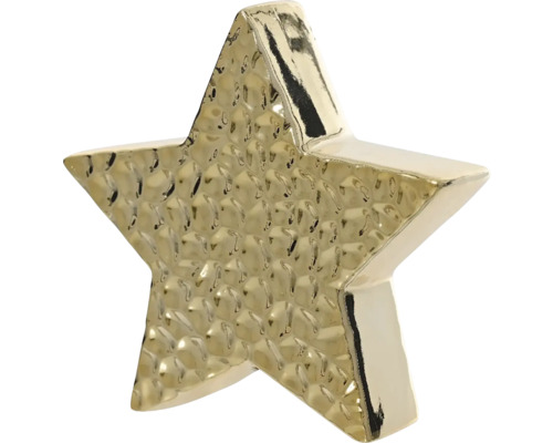 Dekoratívna hviezda z keramiky s tepaným vzorom