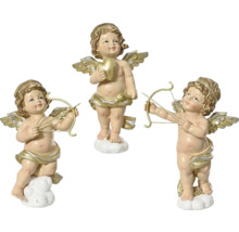 Tri dekoratívne figúrky Amora so šípom a lukom