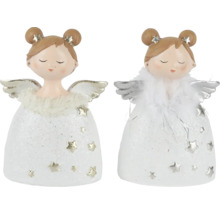 Dve dekoračné figúrky anjelov so vzorom hviezd