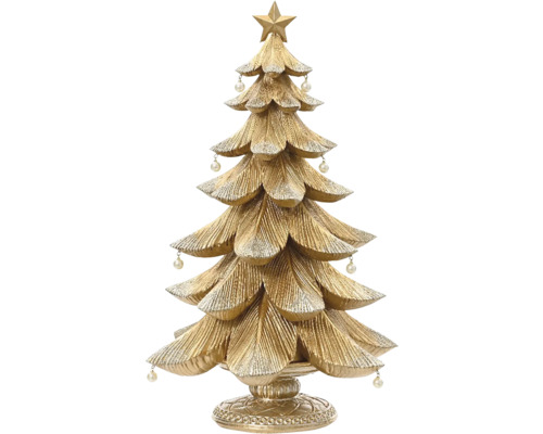 Dekoratívny vianočný stromček s hviezdou a ozdobnými perlami