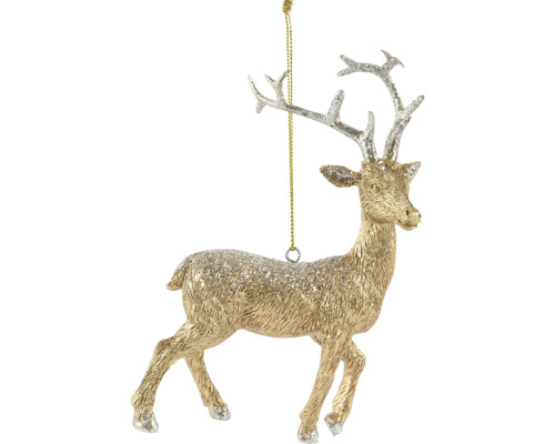 Dekoratívna figúrka jeleň polyresin 14 cm Dekoratívny závesný jeleň ako vianočná ozdoba
