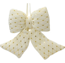 Dekoratívna mašľa s flitrami na zavesenie