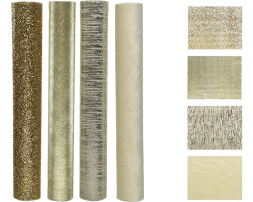 Dekoratívny obrus vianočný 200 x 35 cm zlatý, rôzne druhy Rôzne role obrusového papiera s rôznymi textúrami