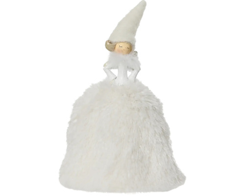 Dekoratívna figúrka anjel textilný 32 cm Dekoratívny elf s čiapočkou a šatami na vianočné obdobie