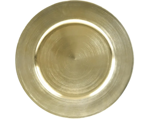 Zlato sfarbený podkladový tanier z plastu
