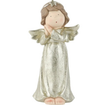 Anjelská figúrka s hviezdou na hlave a zopnutými rukami ako vianočná dekorácia