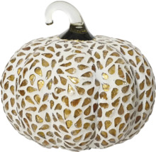 Dekoratívna figúrka tekvice so sklenenou stopkou