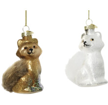 Dve zvieracie vianočné ozdoby