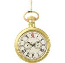 Zlaté vreckové hodinky ako dekorácia zavesené na retiazke