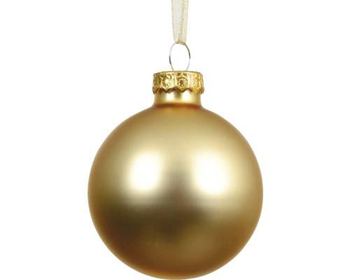 Zlatá vianočná guľa so závesom