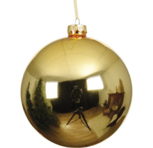 Zlatá vianočná guľa so závesom