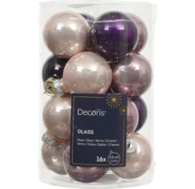 Balenie 16 sklenených vianočných gúľ, priemer 3,5 cm