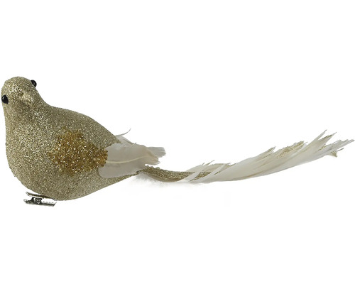 Dekoratívna figúrka vtáčik na klipe molitanový Dekoračný vtáčik s klipom a perím