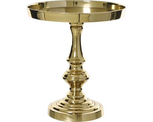 Dekoratívny svietnik hliníkový Ø 25 cm zlatý Zlatý svietnik