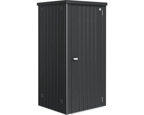 Záhradná skrinka na náradie Biohort 90 plechová 93x83x182,5 cm tmavosivá metalická Kovová záhradná skriňa s dverami a ventiláciou