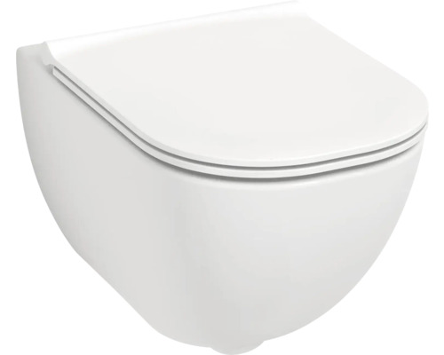 Závesné WC set Jika MIO-N bez splachovacieho kruhu biela matná H8217147570001 Závesné hlbokosplachovacie WC zo sanitárnej keramiky s WC sedadlom