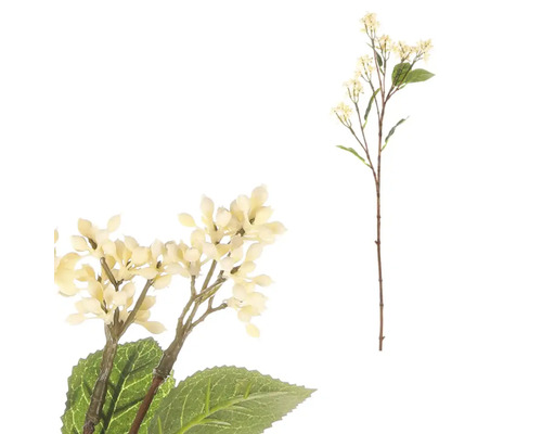 Umelá kvetina krásnoplodka japonská krémová 63 cm Dekoratívna umelá kvetina s kvetmi a listami