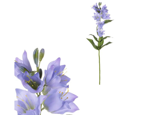 Umelá kvetina zvonček modrá 71 cm Umelá zvonkohra s kvetmi a listami