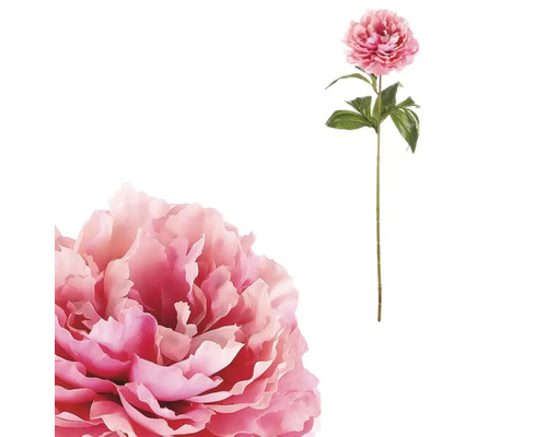Umelá kvetina pivonka ružová 65 cm Dekoratívna pivonka ako umelá kvetina