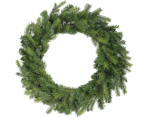 Veniec umelý ihličnatý Ø 80 cm zelený Vianočný dekoratívny veniec z jedľových vetiev