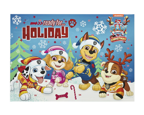 Adventný kalendár Paw Patrol - Tlapková patrola Adventný kalendár Labková patrola s postavičkami Marshall, Skye, Chase a Rubble