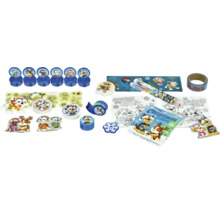 Paw Patrol adventný kalendár s nálepkami, pečiatkami, perami a baliacim papierom
