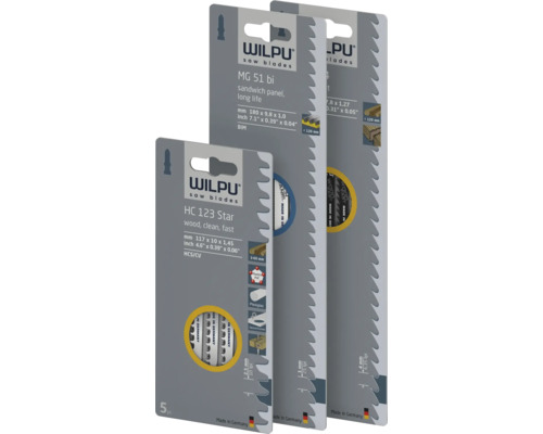 Sada pílových listov Wilpu na drevo a sendvičové panely