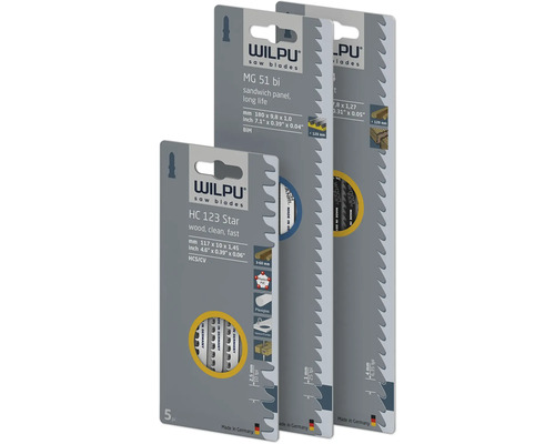 Sada pílových listov Wilpu na drevo a kov