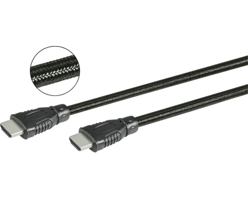 Kábel HDMI s opleteným plášťom a konektormi