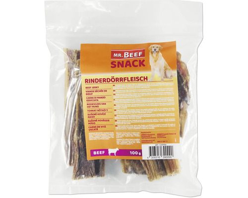 Maškrty pre psov Mr. Beef sušené hovädzie mäso 100g Mr. Beef Snack sušené hovädzie mäso 100 g