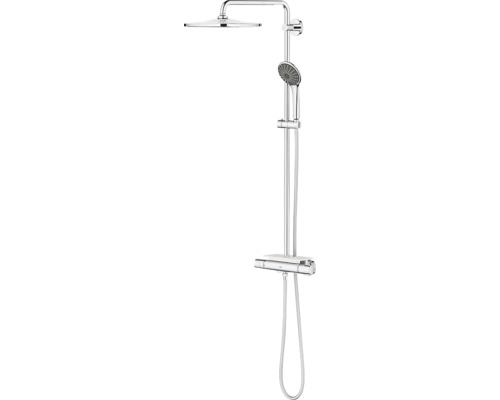 Sprchový systém s hlavovou sprchou, ručnou sprchou a termostatickou batériou
