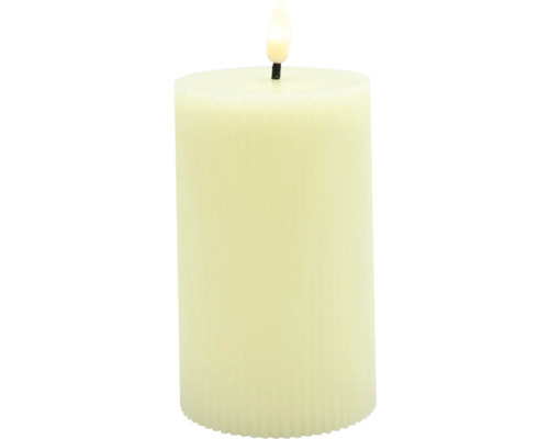 Dekoratívna stĺpová sviečka so simulovaným plameňom