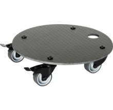 Pojazdná doska s okrúhlym, štruktúrovaným povrchom a kolieskami