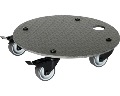 Pojazdná doska s okrúhlym, štruktúrovaným povrchom a kolieskami