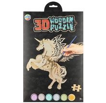 Moxy 3D drevené puzzle Jednorožec, 30 dielikov