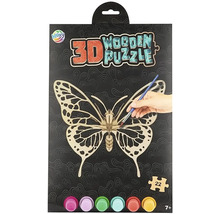 Moxy 3D drevené puzzle motýľ, 22 dielikov