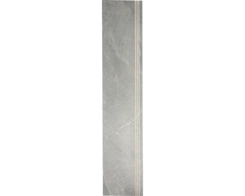 Sivá schodisková dlaždica s tromi drážkami