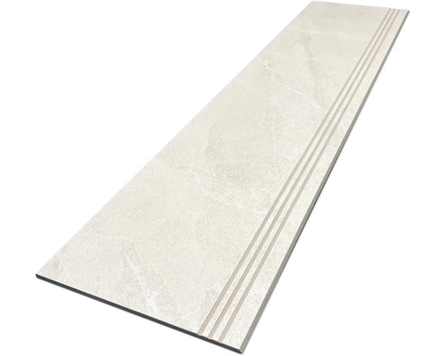 Svetlá schodisková dlaždica s drážkami