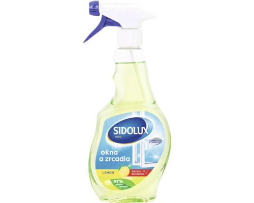 Čistiaci prostriedok na okná Sidolux s nano technológiou 500 ml Sidolux čistič okien a zrkadiel s vôňou citrónu v spreji