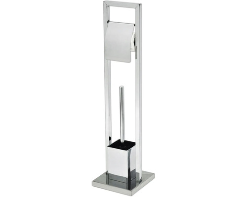 Držiak toaletného papiera so súpravou štetiek z kovu