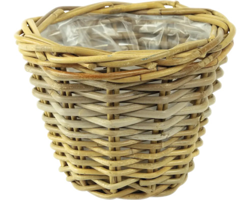 Pletený kvetináč s plastovou vložkou