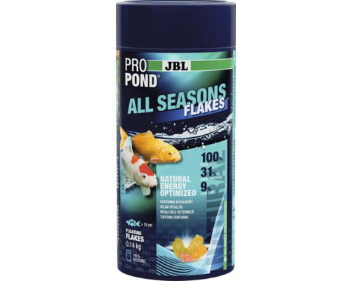 Krmivo pre jazierkové ryby JBL ProPond All Seasons Flakes 0,14 kg JBL Pro Pond All Seasons Flakes krmivo pre ryby