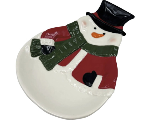 Servírovací tanier v tvare snehuliaka