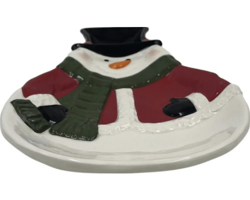 Miska v tvare snehuliaka na sezónne dekorácie