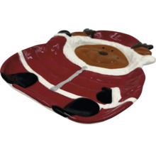 Dekoračná miska v tvare Santa Clausa s tvárou soba