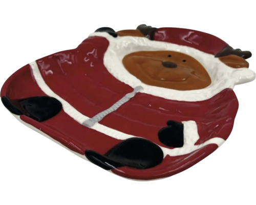 Dekoračná miska v tvare Santa Clausa s tvárou soba