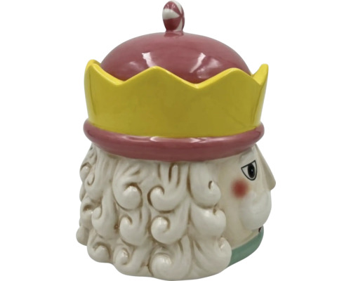 Dóza na sušienky s motívom kráľovskej hlavy