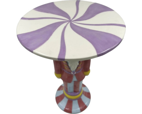Dekoračný stolík v tvare luskáčika s motívmi špirály