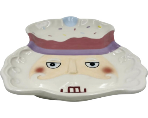 Dekoratívna keramická misa s tvárou a pokrývkou hlavy